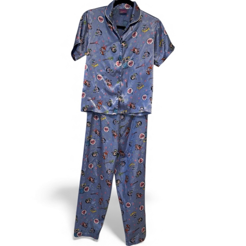 Vintage y2k 2pc Cartoon Network Power Puff Girls pajama Set S/M